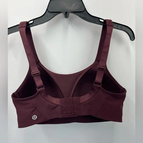Lululemon Run Times High Support Sports Bra Size 34D Color Burgundy - Picture 8 of 12